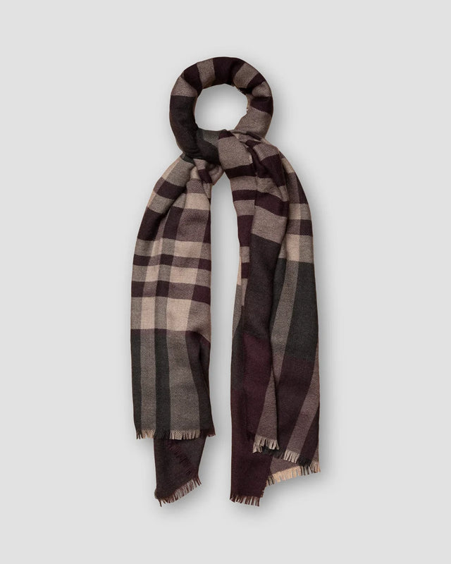 Purple Plaid Tartan Luxury Cashmere Scarf