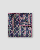 Purple 3D Chain Silk Pocket Square