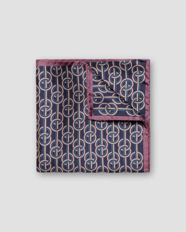 Purple 3D Chain Silk Pocket Square