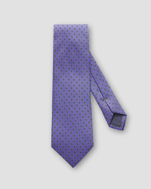 Purple Geometric Silk Tie - Eton