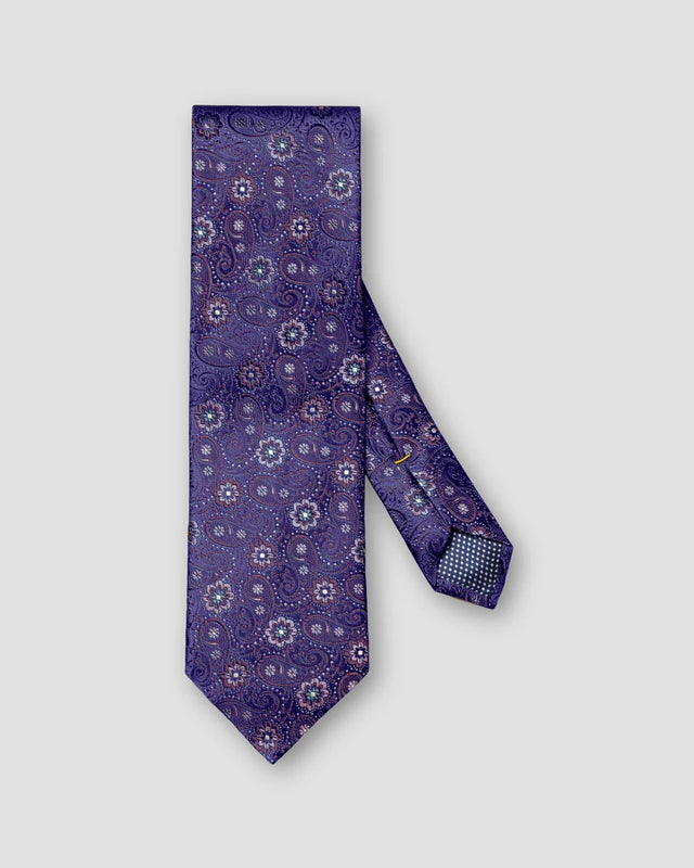 Purple Paisley Tie — Floral Pattern