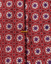 Burgundy Floral Jacquard Silk Tie