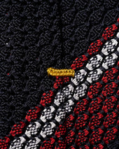 Burgundy Striped Grenadine Silk Tie