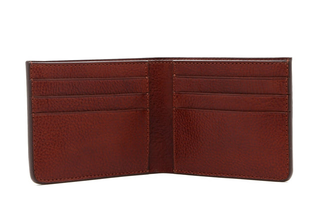 Bifold Wallet - Dark Chestnut - Tumbled Leather
