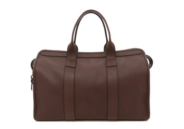 Small Travel Duffle - Dark Taupe - Navy Interior - Soft Tumbled