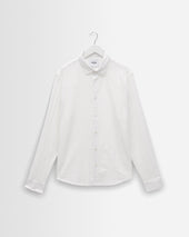 Dartford - White Dobby Stripe Organic Cotton Shirt