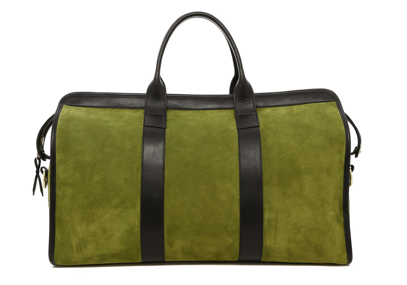 Signature Travel Duffle - Loden Green/Black - Suede