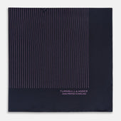 And Purple Stripe Silk Pocket Square
