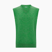 Fern Green V Neck Sleeveless Vest