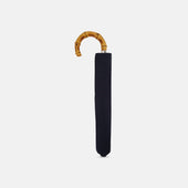 Telescopic Umbrella With Whangee Crook Handle