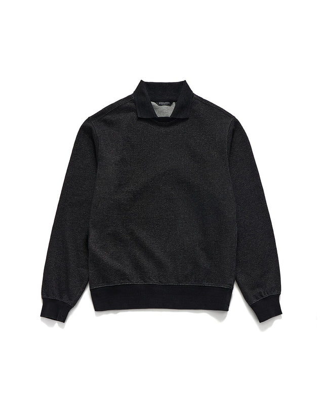 COLLAR SWEATSHIRT / BLACK