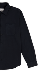 Filey Poplin Shirt in Dark Navy