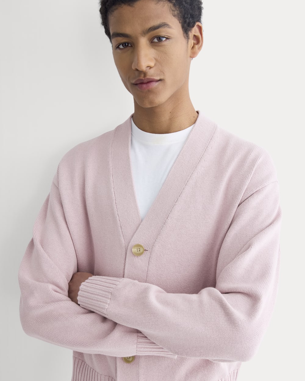 Cropped Cardigan In Everyday Cotton Burnished Lilac