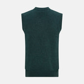 Melange Cashmere Sleeveless Cardigan