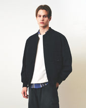 Tender Blouson Jacket Linen Check