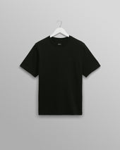 Dean - Black Embroidered Logo Organic Cotton T-Shirt