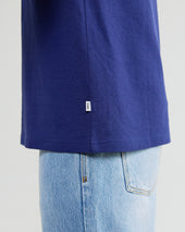 Dean Blue Textured Organic Cotton T Shirt