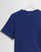 Dean Blue Textured Organic Cotton T Shirt