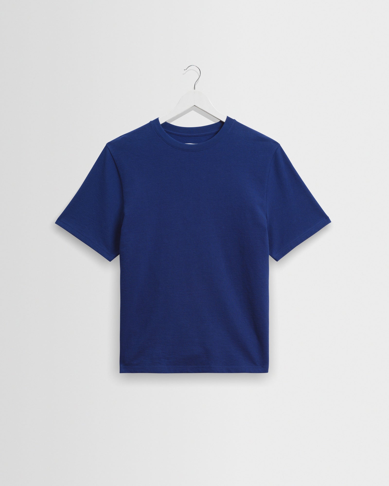 Dean Blue Textured Organic Cotton T Shirt