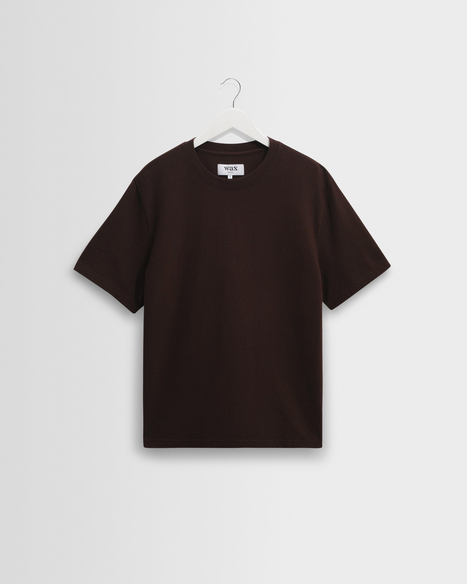 Dean Dark Brown Textured Organic Cotton T Shirt