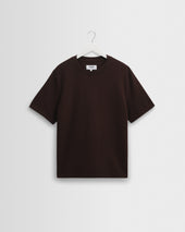 Dean - Dark Brown Textured Organic Cotton T-Shirt
