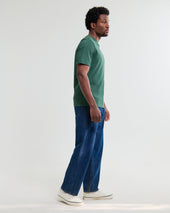 Dean Dark Textured Organic Cotton T Shirt