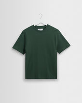 Dean - Dark Green Textured Organic Cotton T-Shirt