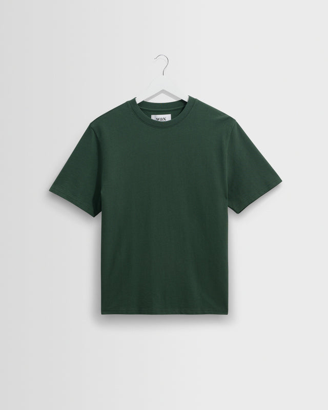 Dean - Dark Green Textured Organic Cotton T-Shirt