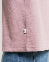 Dean Pink Textured Organic Cotton T Shirt