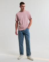 Dean Pink Textured Organic Cotton T Shirt