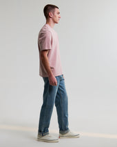 Dean Pink Textured Organic Cotton T Shirt