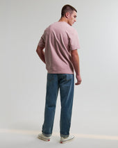Dean Pink Textured Organic Cotton T Shirt