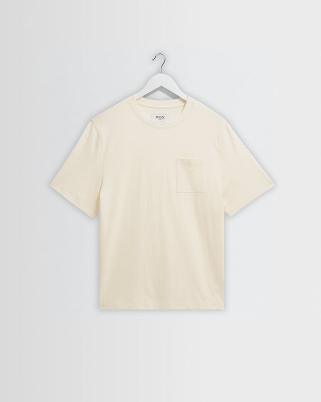 Dean - Ecru Slub Cotton Pocket T-Shirt
