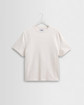 Dean - Ecru Textured Organic Cotton T-Shirt