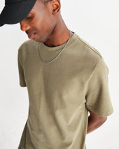 Dean Green Textured Organic Cotton T Shirt