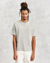 Dean Grey Marl Textured Organic Cotton T Shirt