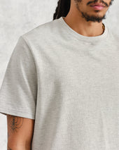 Dean Grey Marl Textured Organic Cotton T Shirt