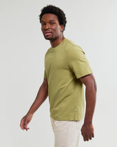 Dean Lime Textured Organic Cotton T Shirt