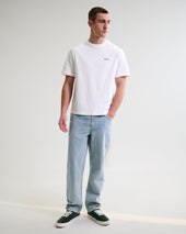 Dean Off White And Charcoal 90s Doodle Graphic Cotton T Shirt