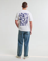 Dean Off White Geometric Repeat T Shirt