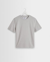 Dean - Soft Grey Textured Organic Cotton T-Shirt