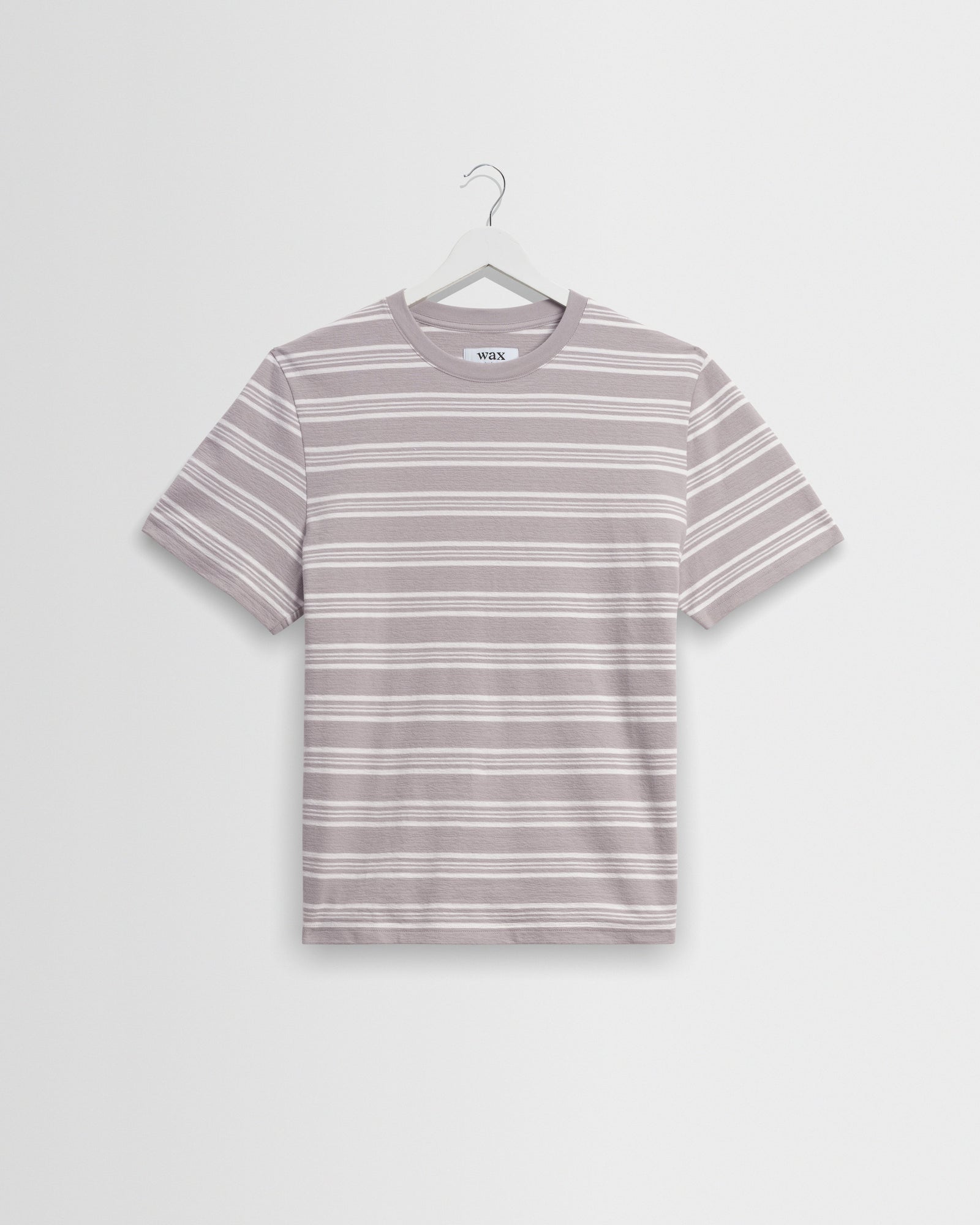 Dean And Ecru Textured Stripe Organic Cotton T Shirt