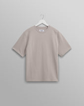 Dean - Taupe Grey Textured Organic Cotton T-Shirt