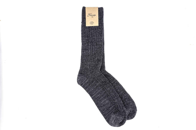 Deep Grey Melange Socks