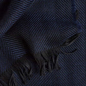 Deep Herringbone Silk Cashmere Scarf