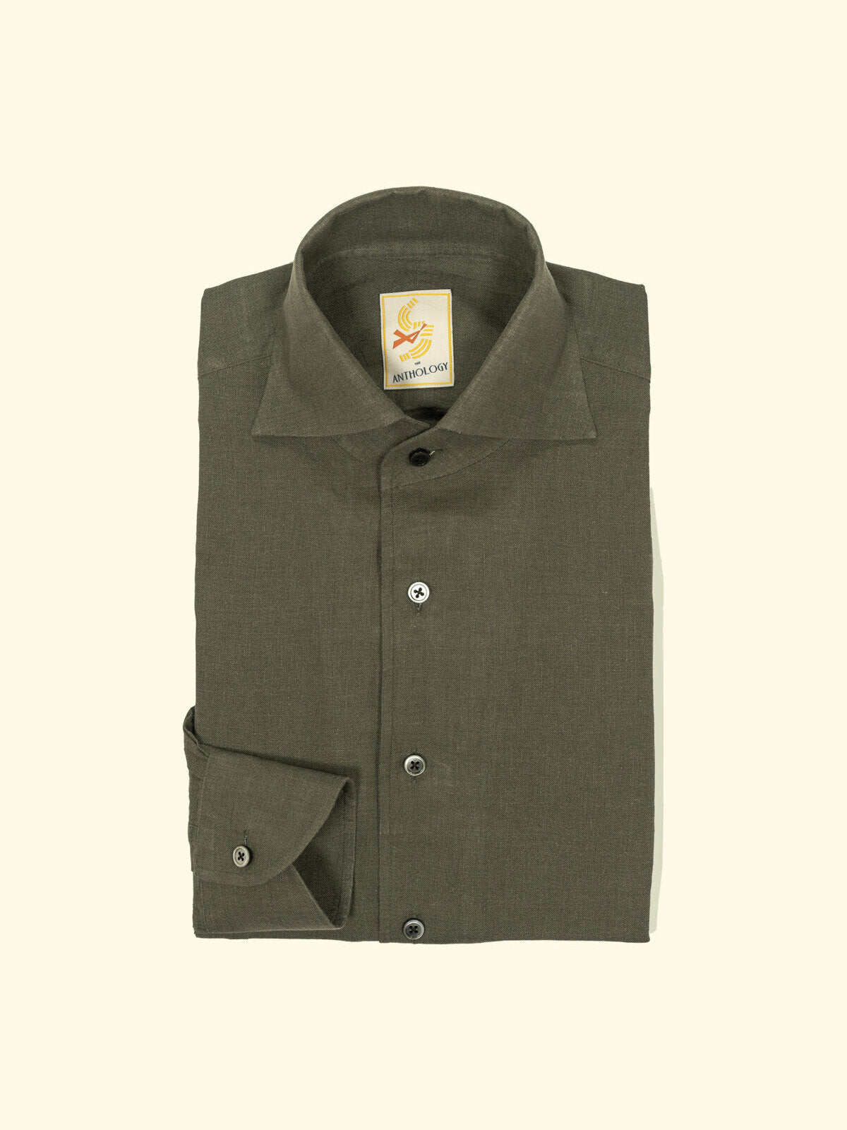 Deep One Piece Collar Linen Shirt The Anthology