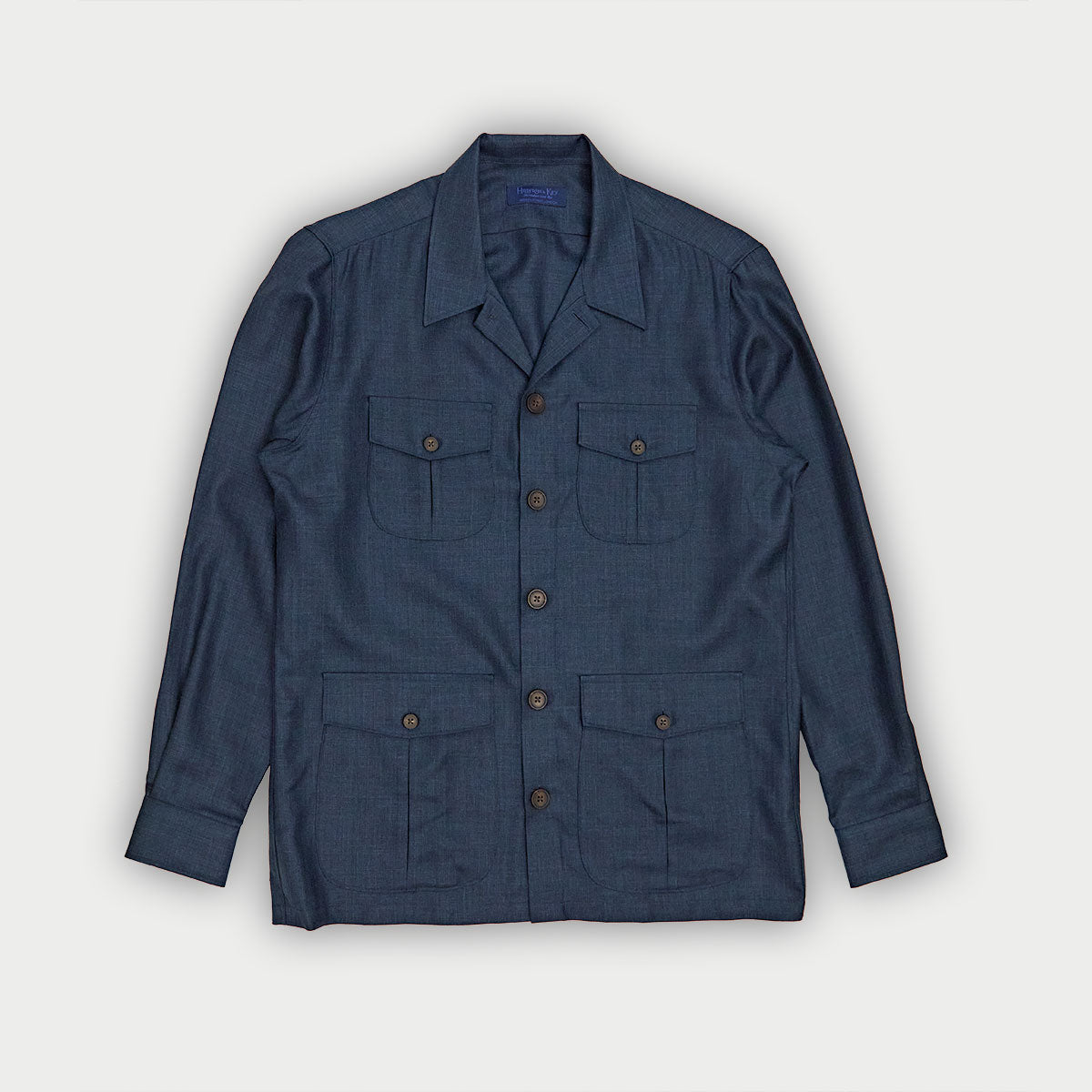 Blue Herringbone Brando Overshirt