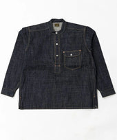 Belafonte Ragtime Clothing Pullover Band Collar Shirts Indigo 26 10