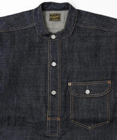Belafonte Ragtime Clothing Pullover Band Collar Shirts Indigo 26 10