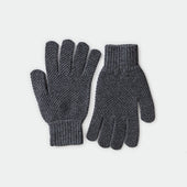 Derby Grey Moss Stitch Pure Cashmere Gloves